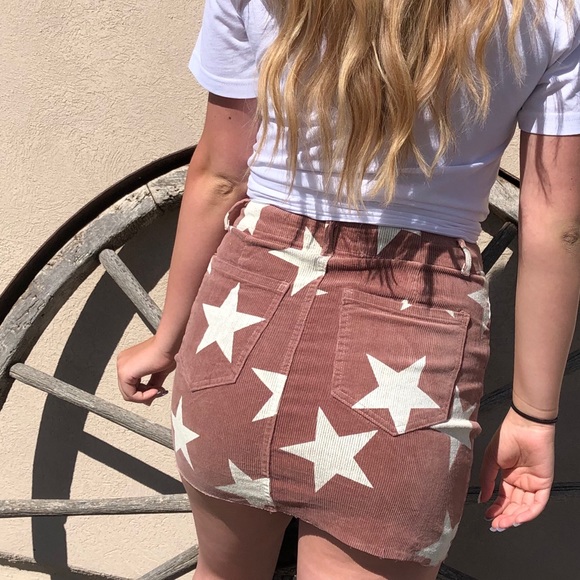 Rusty Mauve Mini Skirt - Picture 2 of 2